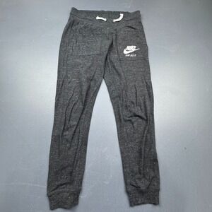 Nike Joggers Women's XS Black Just Do It Sweatpants Drawstring Cuffed Lounge Gym